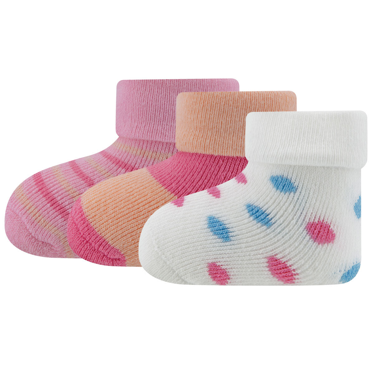 Babysocken 3er Pack Punkte/Ringel