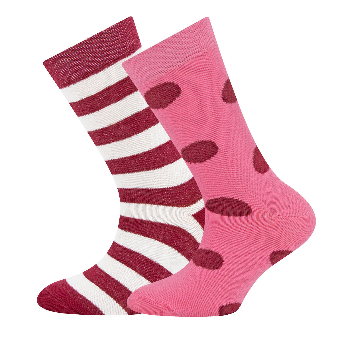 Socken 2er Pack Punkte/Ringel