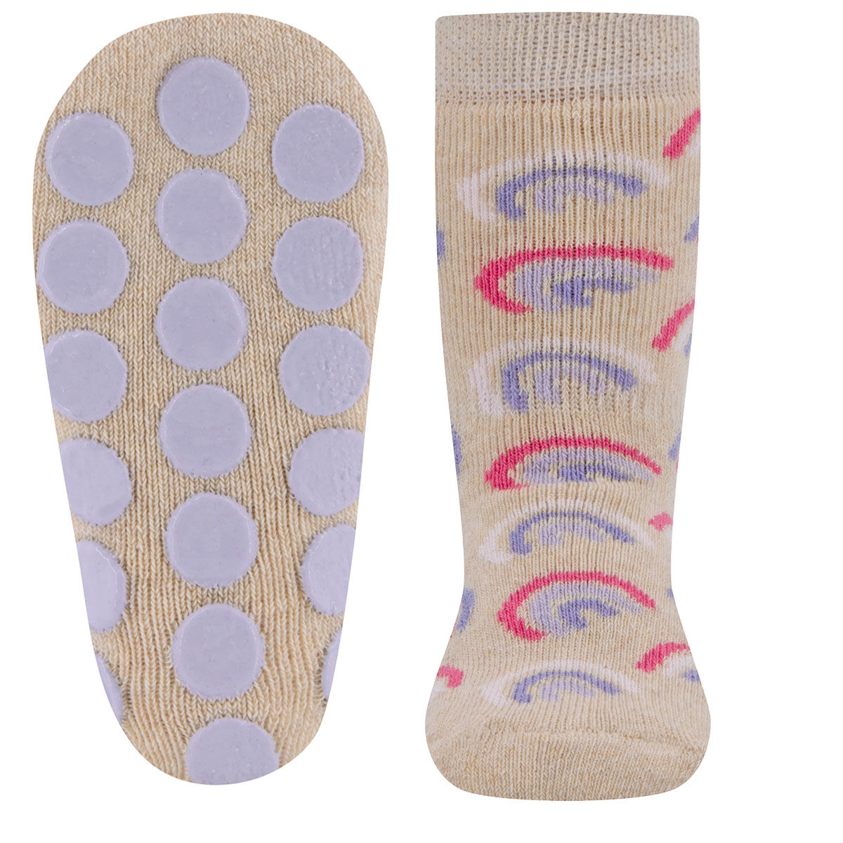 Stoppersocken 2er Pack Regenbogen/Ringel