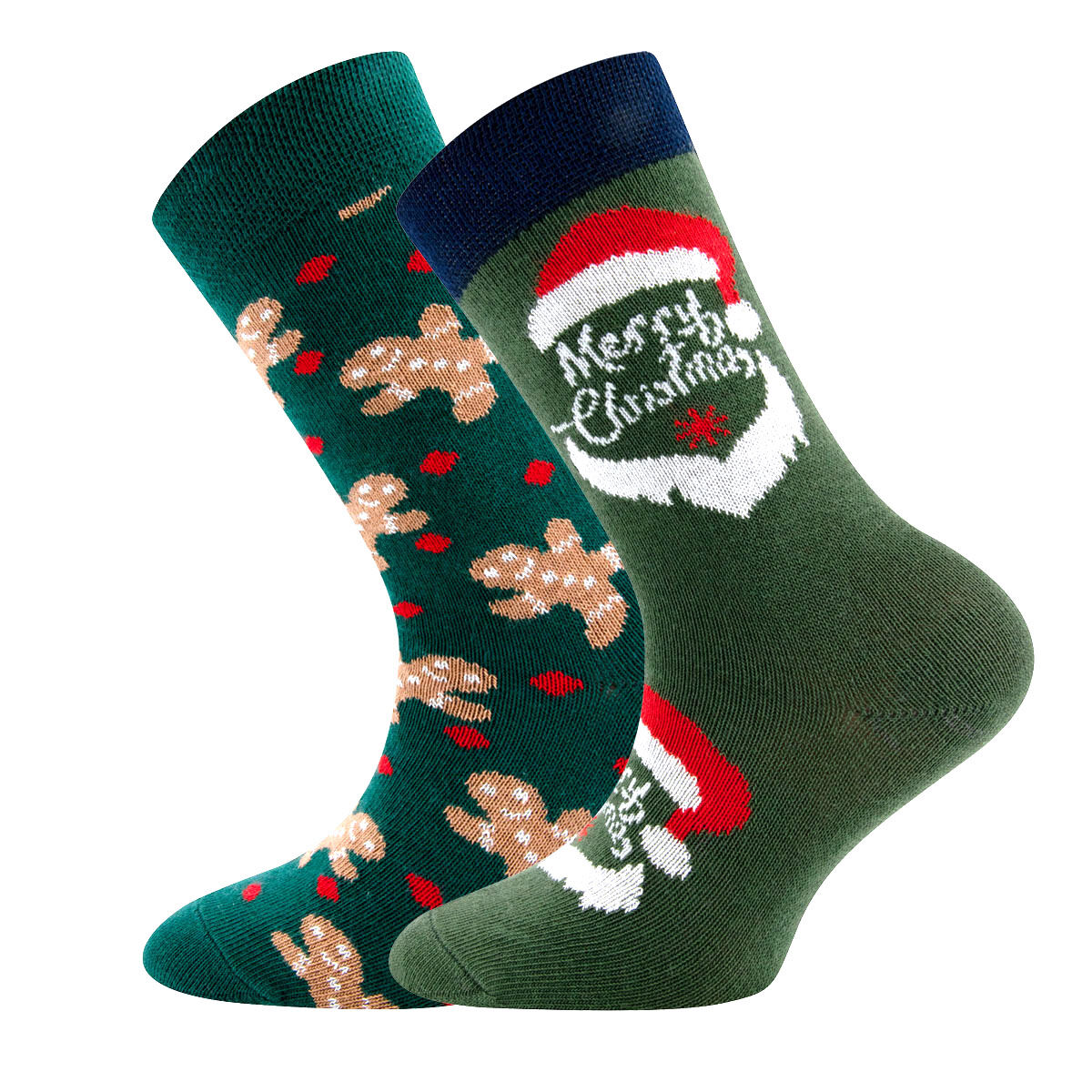 Socken 2er Pack Merry Christmas/Lebkuchen