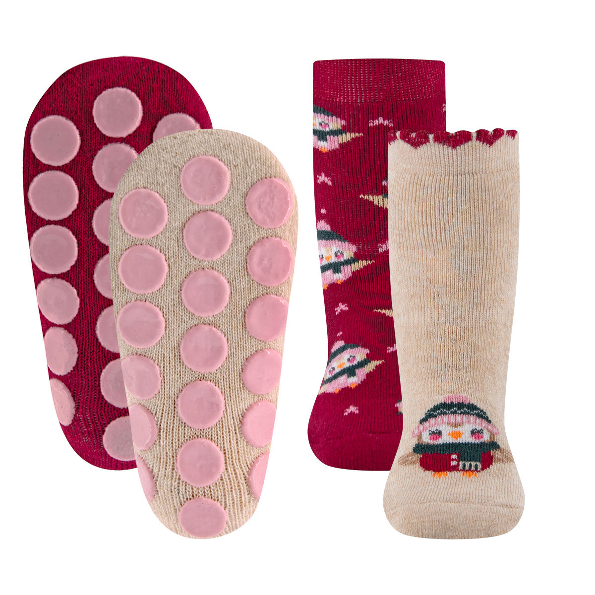 Stoppersocken  2er Pack Eule