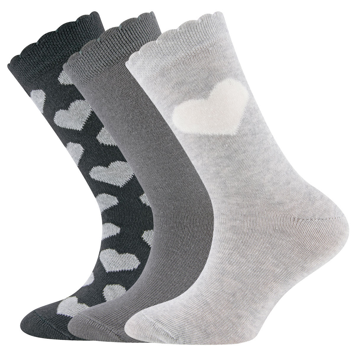 Socken 3er Pack Herzen