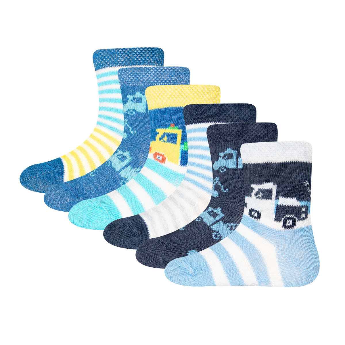 Socken 6er Pack LKW/Ringel