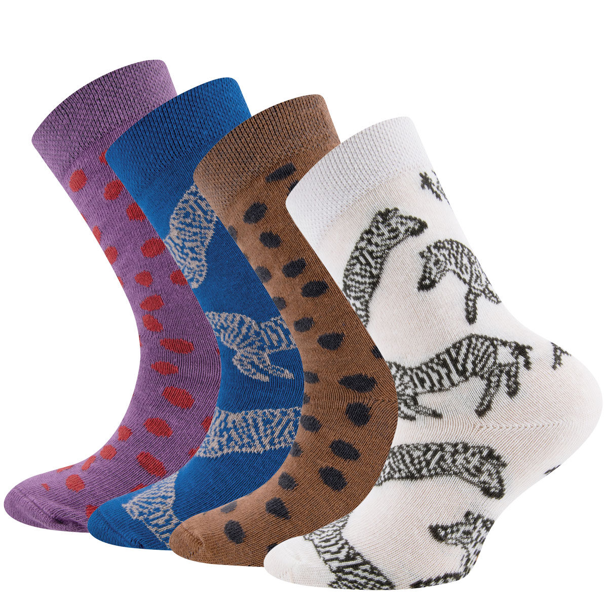 Socken 4er Pack Zebra