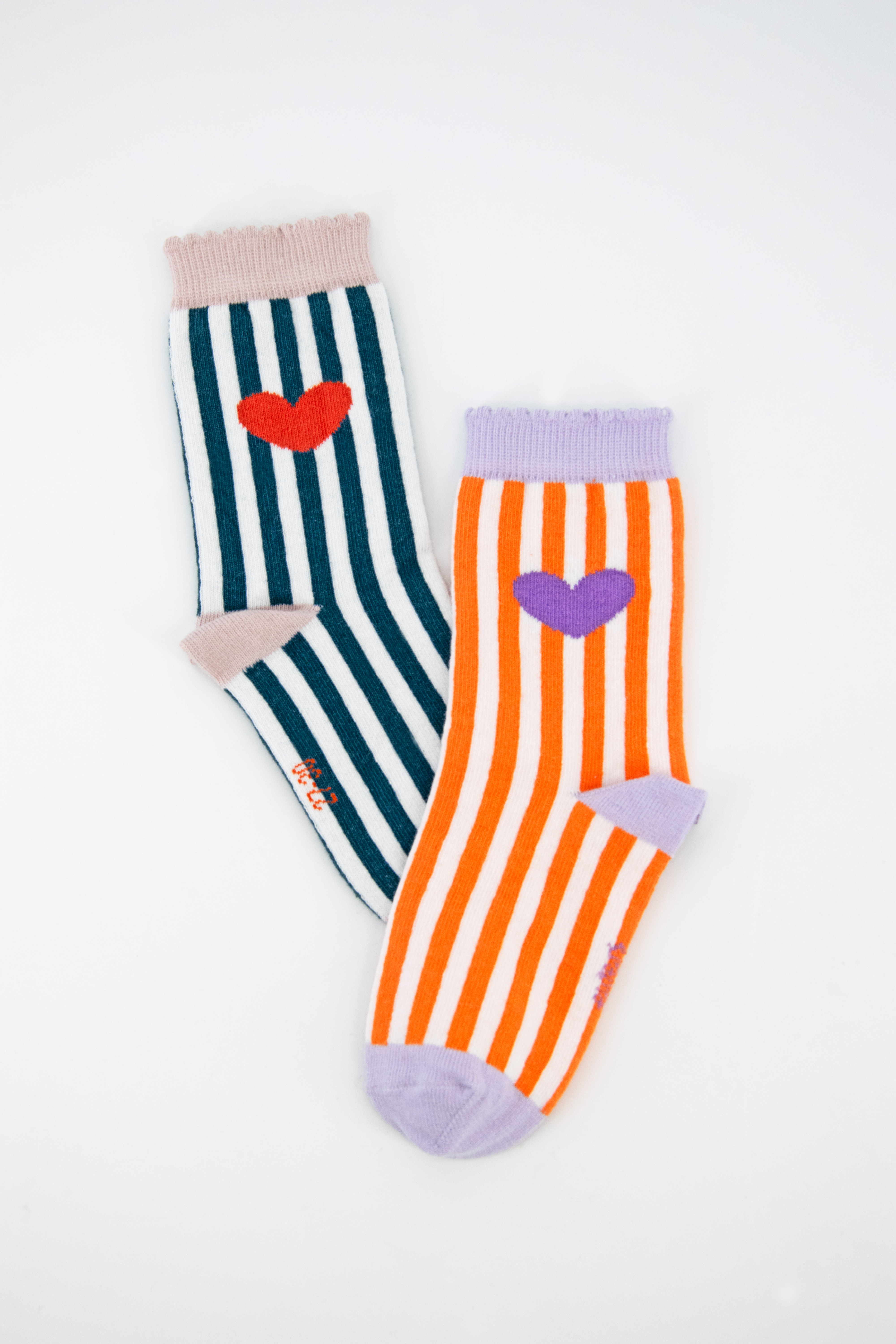 Socken Herz/Streifen