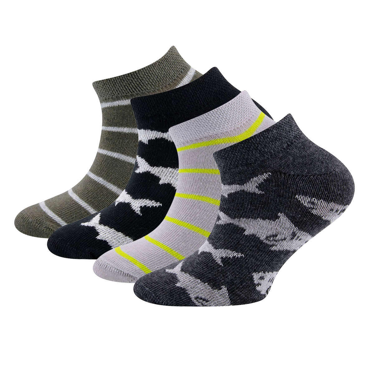 Sneaker 4er Pack Hai/Ringel