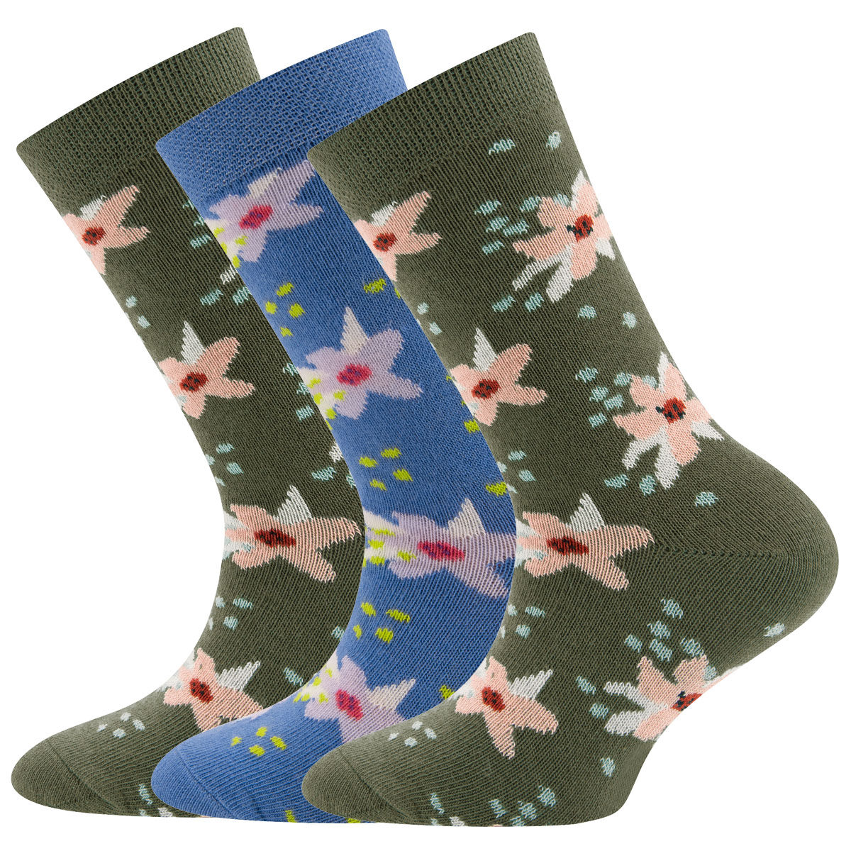Socken 3er Pack Blumen