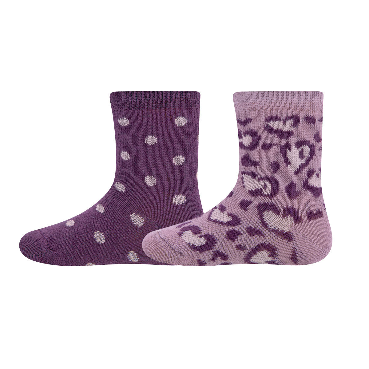 Socken 2er Pack Leo/Punkte