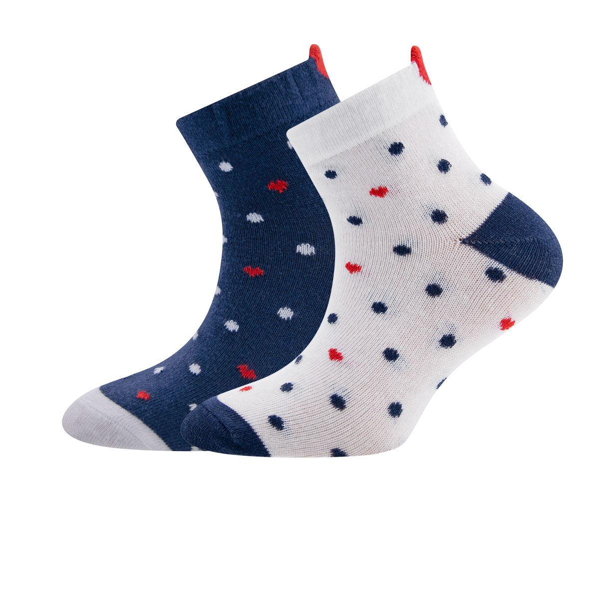 Sneaker 2er Pack Herz/Punkte