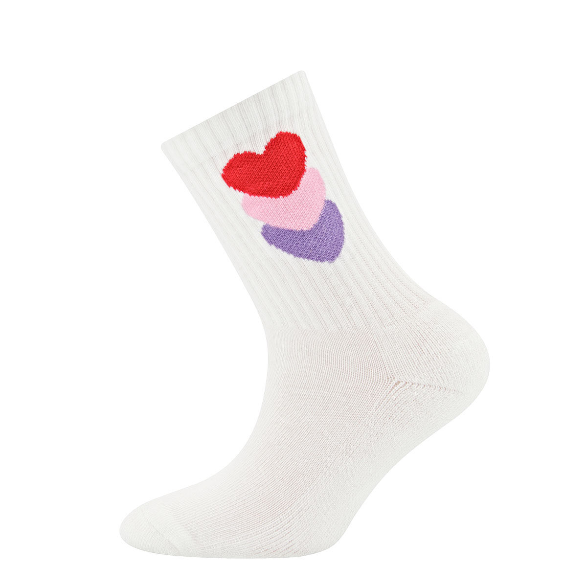 Tennissocken 3er Pack Herzen/Rippe