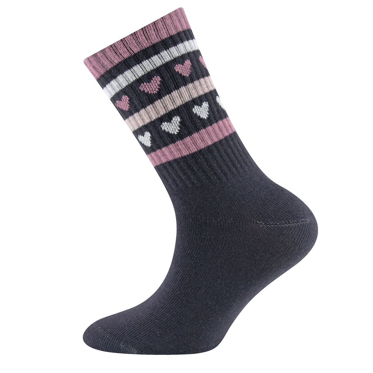 Tennissocken 2er Pack Herzen/Ringel
