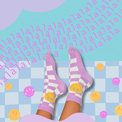 Socken Karo/Smile