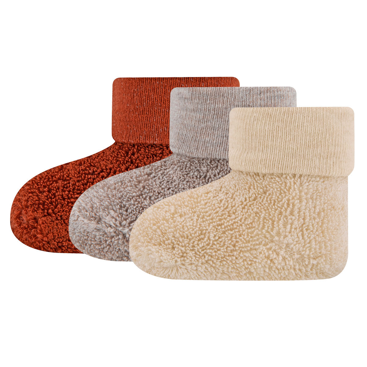 Babysocken 3er Pack Frottee außen