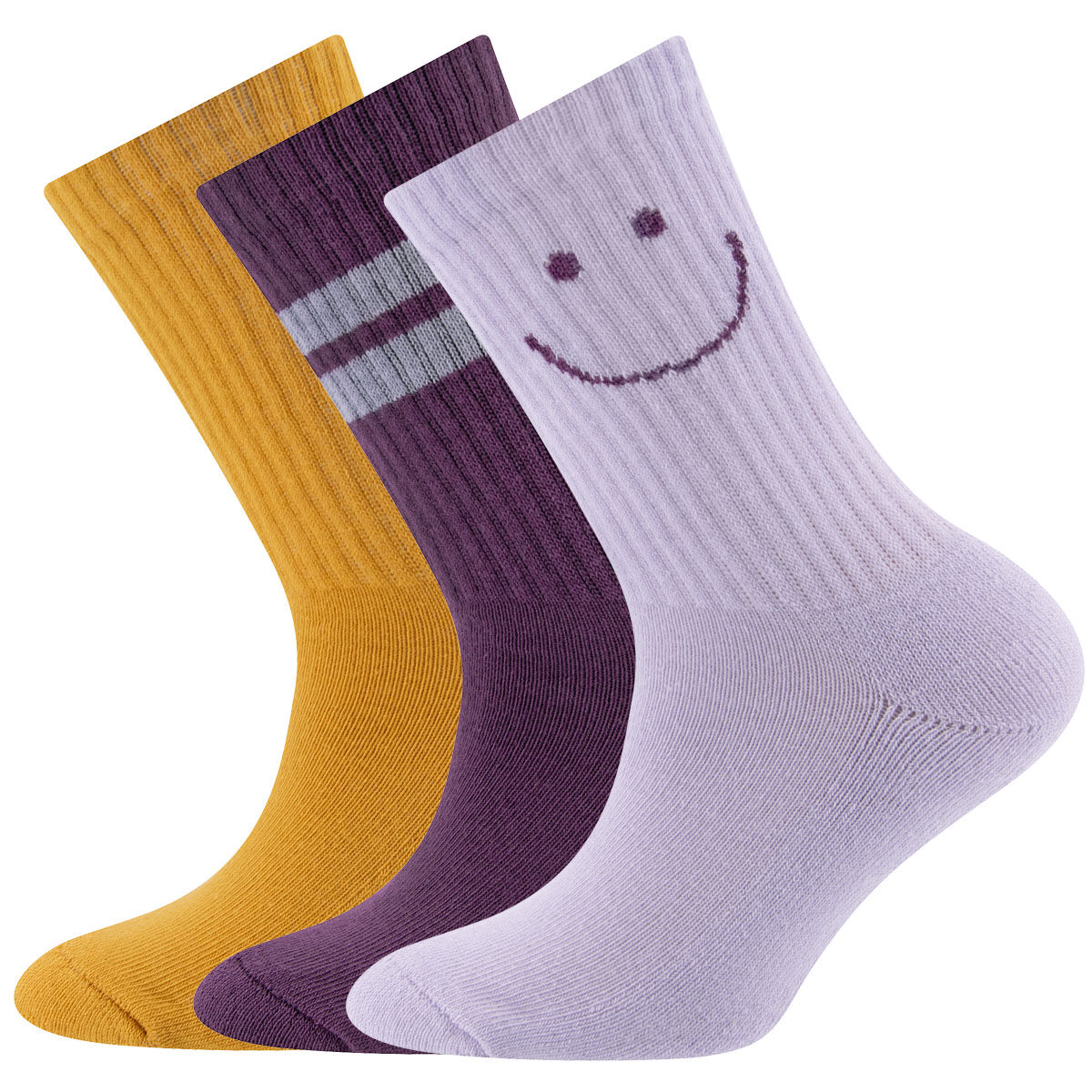 Tennissocken 3er Pack Smiley