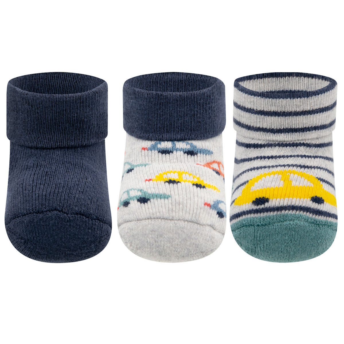 Babysocken 3er Pack Autos