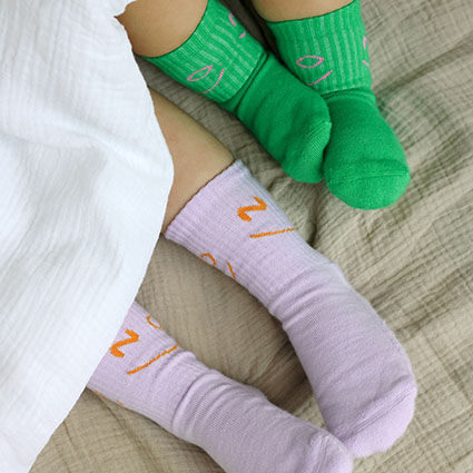 Tennissocken Kinder Neon Smile