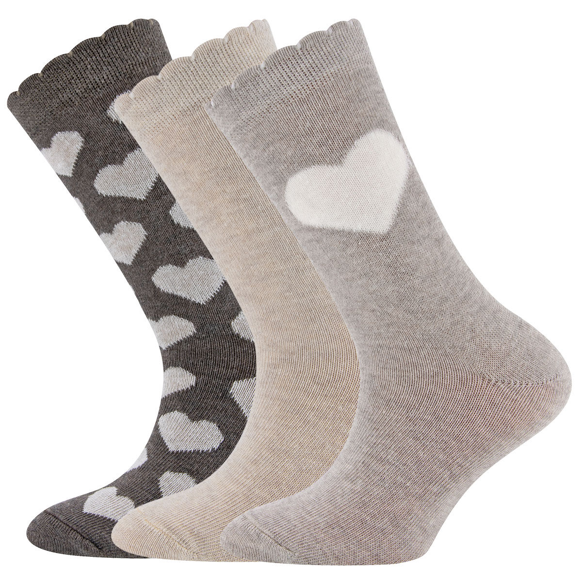 Socken 3er Pack Herzen