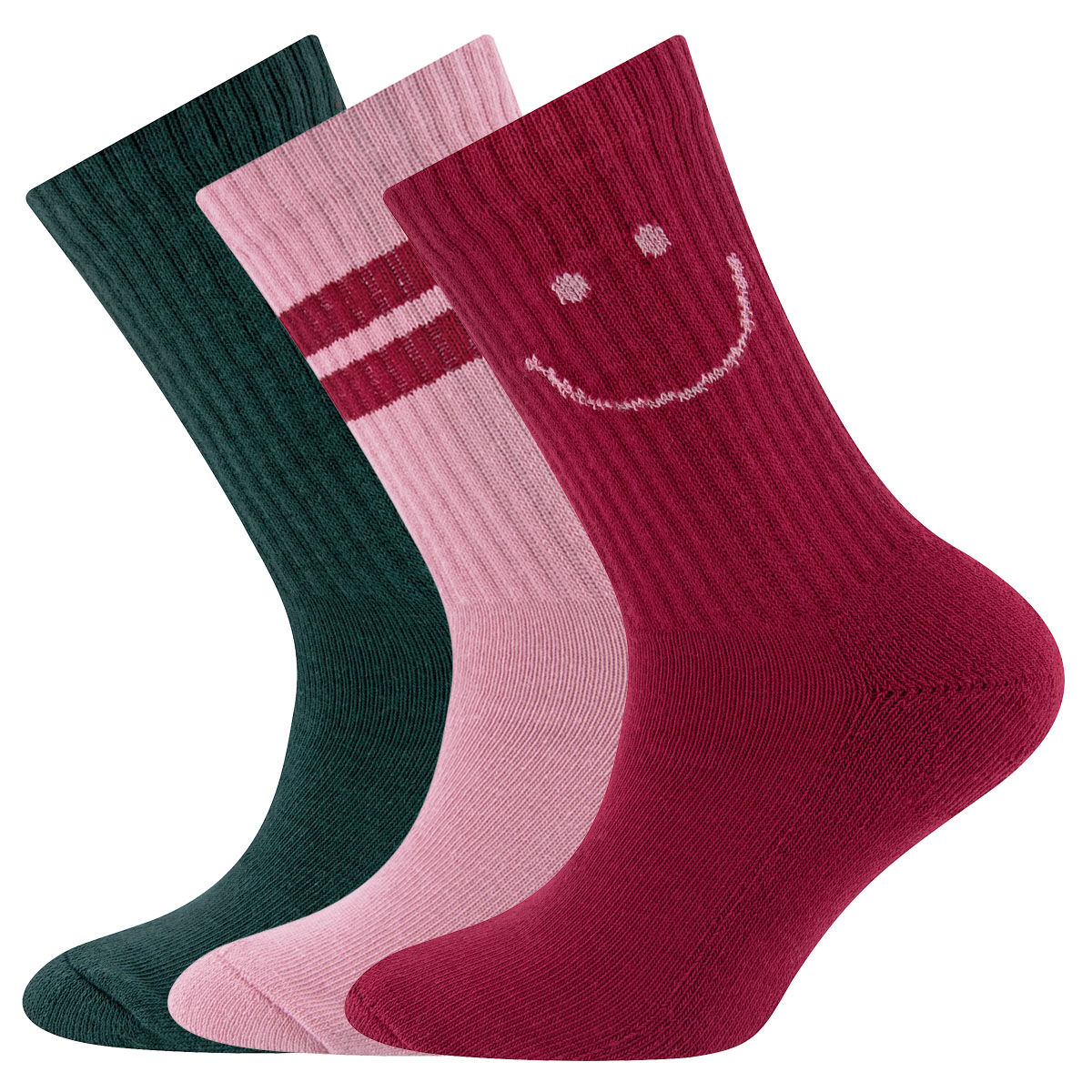 Tennissocken 3er Pack Smiley