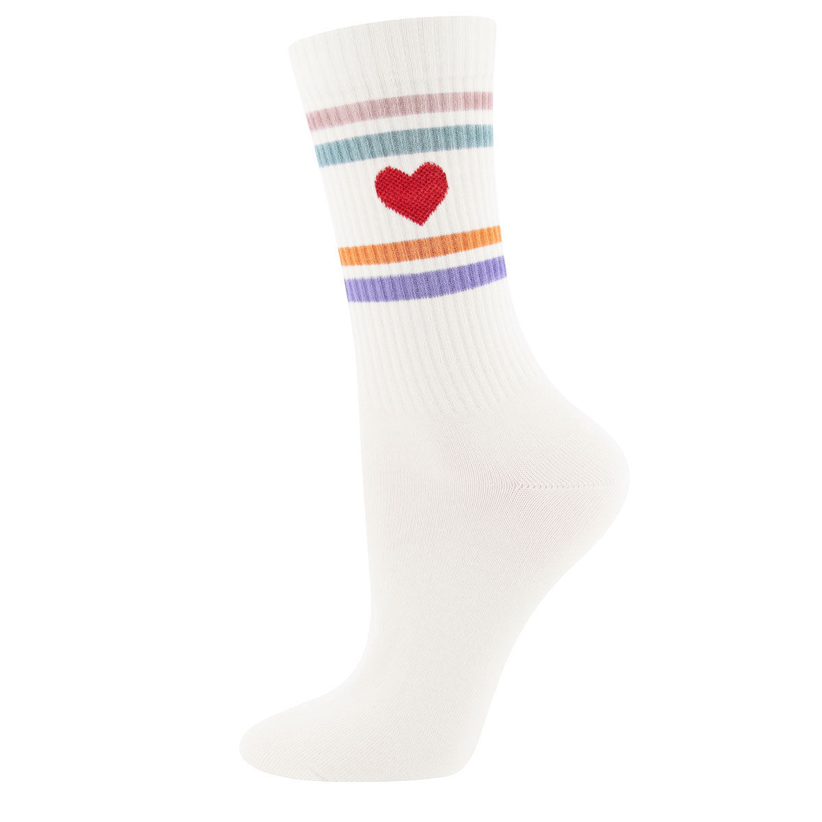 Tennissocken 2er Pack Herz/Ringel