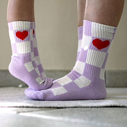Tennissocken Herz/Karo Mini Me