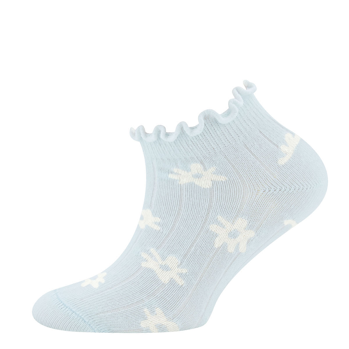 Sneaker 2er Pack Blümchen/Rippe