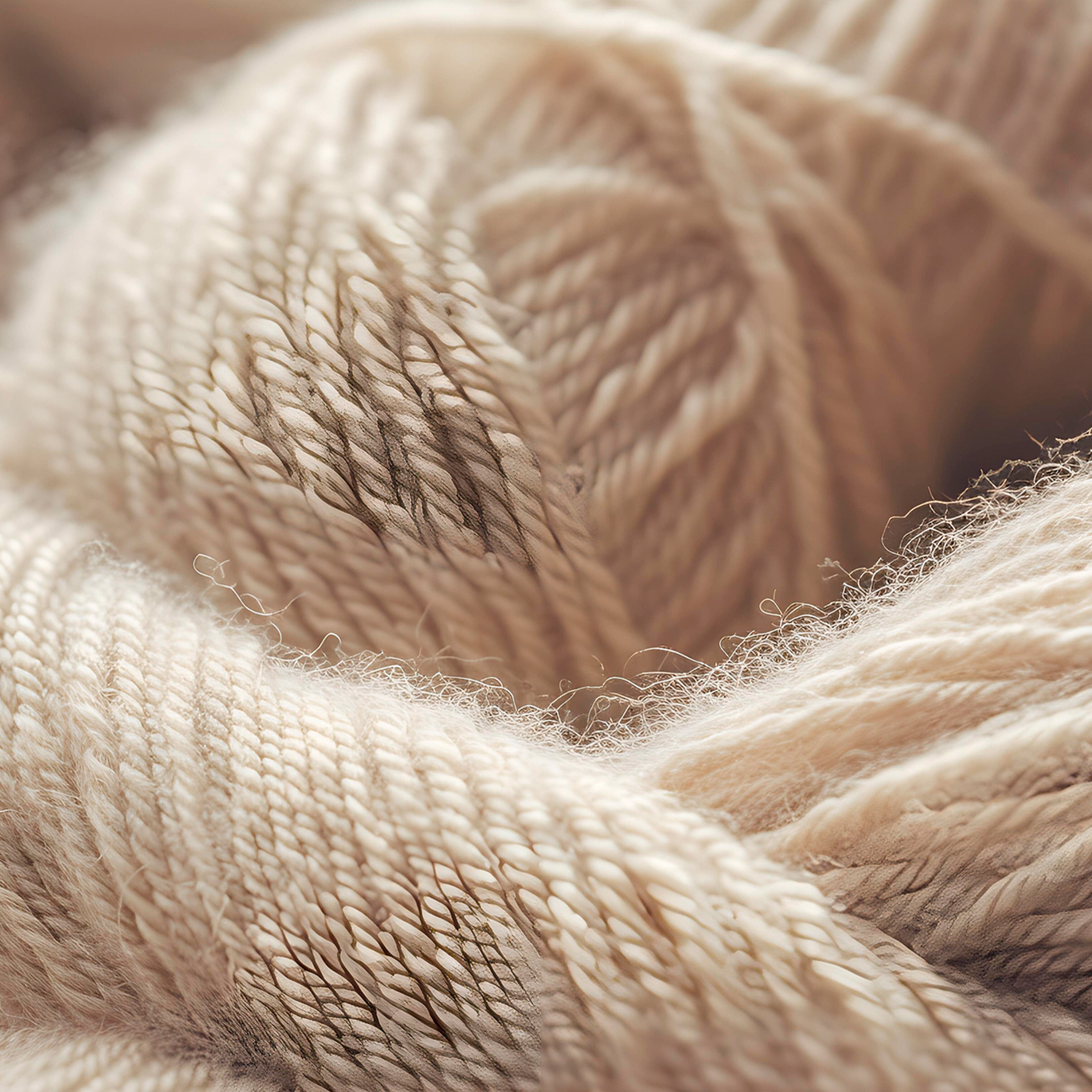 Ein Knäuel aus Alpakawolle