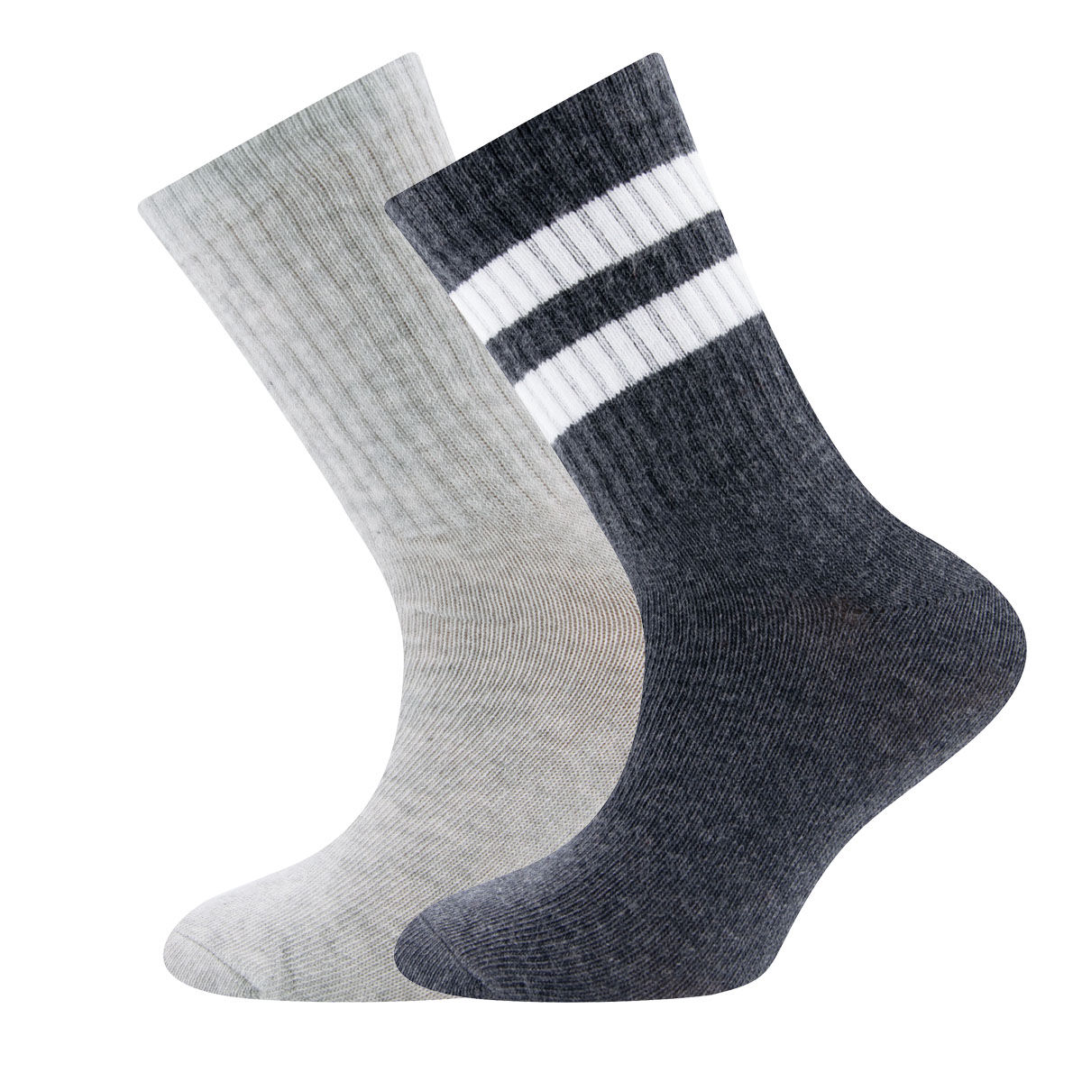 Socken 2er Pack Ringel/Rippe