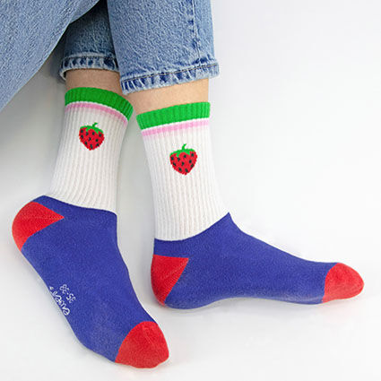 Tennissocken Erdbeere