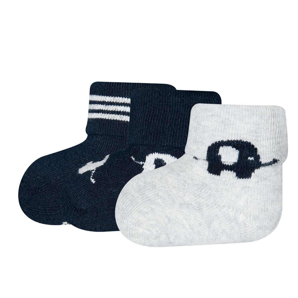 Babysocken 3er Pack GOTS Elefant