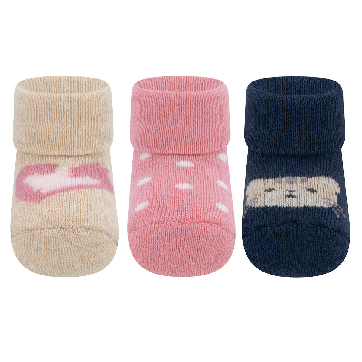 Babysocken 3er Pack Katze