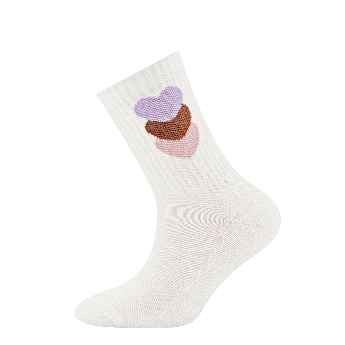 Tennissocken 3er Pack Herzen/Rippe