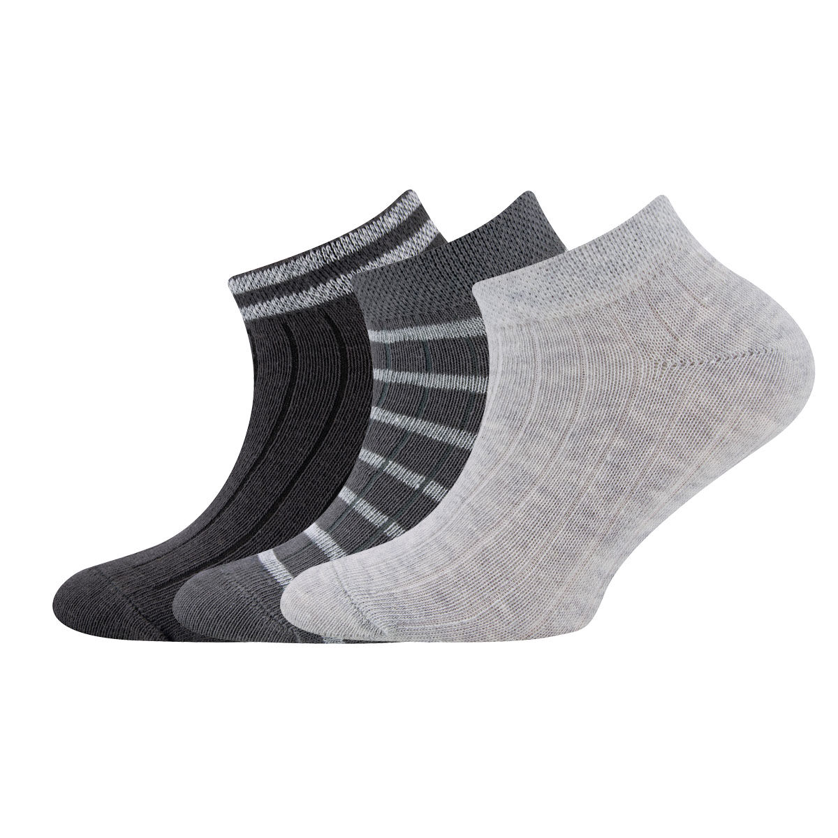 Sneaker 3er Pack Ringel/Rippe