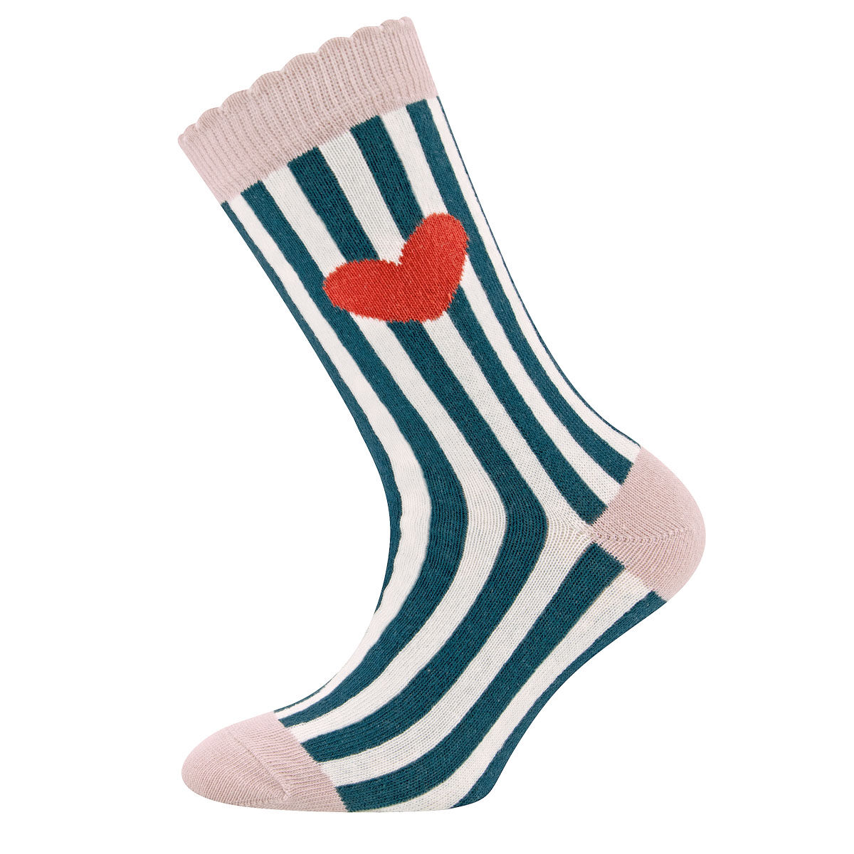 Socken Herz/Streifen