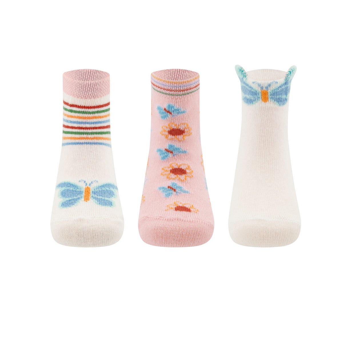 Socken 3er Pack Schmetterlinge